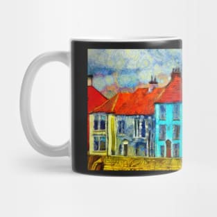 Hartlepool Seafront Houses Van Gogh Style Mug